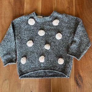 Zara Pink Pom Pom Sweater Size 2